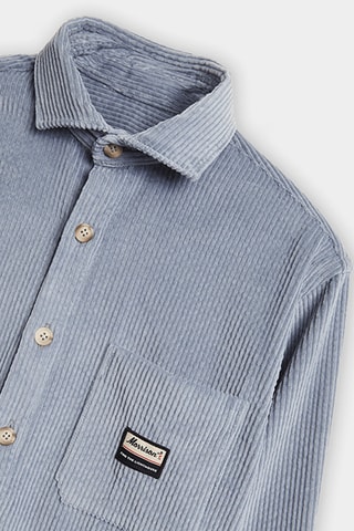 Surchemise en velours en coton biologique Sky Corduroy - Ciel