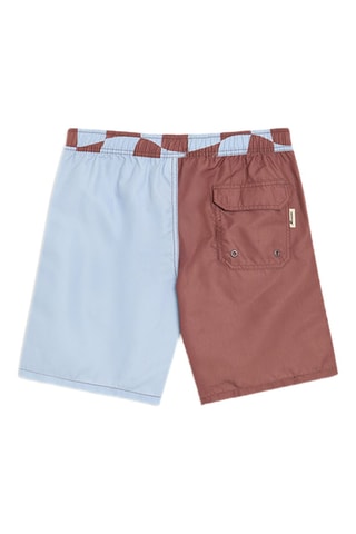 Short de bain Split - Ciel et marron