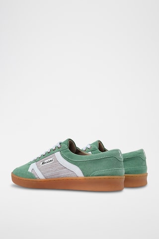 Baskets en cuir de chèvre nubuck Toledo - Vert d’eau