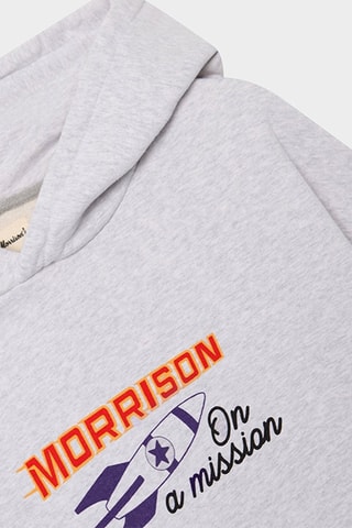 Sweat à capuche Ula - Gris clair chiné