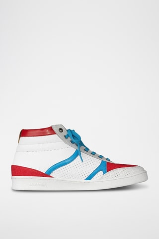 Baskets en cuir nappa Varsity - Blanc