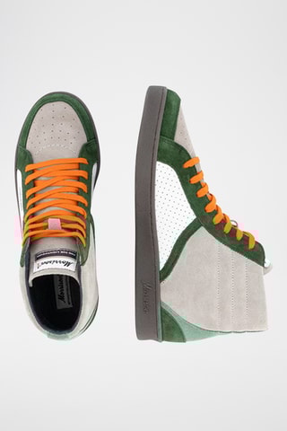 Baskets montantes en cuir Boston - Vert foncé