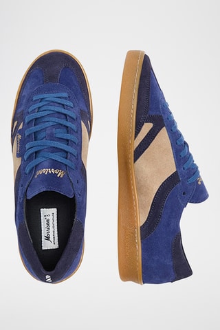 Baskets en cuir de chèvre Anchor - Bleu