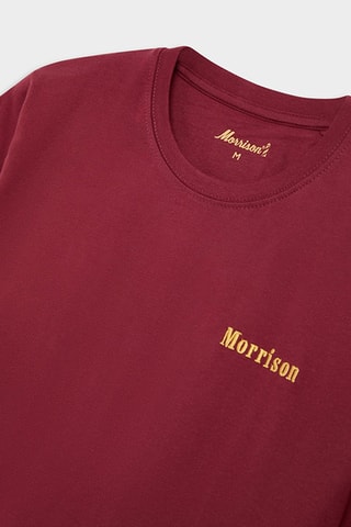 T-shirt Brand Burgundy - Bordeaux