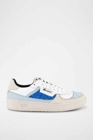 Baskets en cuir Appaloosa - Bleu électrique et blanc