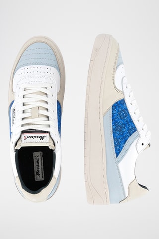 Baskets en cuir Appaloosa - Bleu électrique et blanc