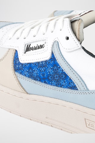 Baskets en cuir Appaloosa - Bleu électrique et blanc