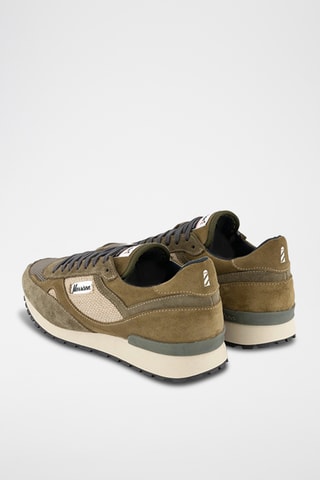Baskets en nubuck Cactus - Vert olive