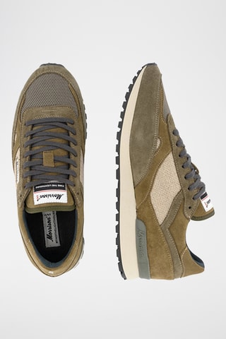 Baskets en nubuck Cactus - Vert olive