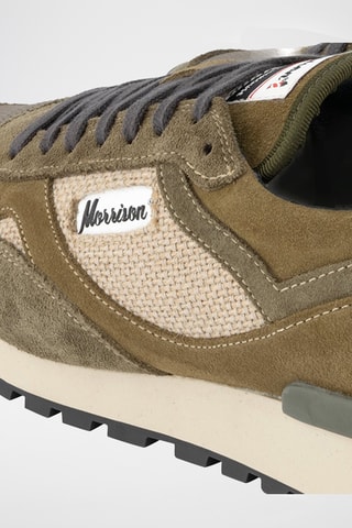 Baskets en nubuck Cactus - Vert olive