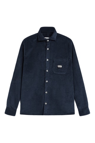 Surchemise en coton biologique Denim Corduroy - Bleu marine