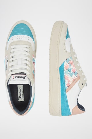 Baskets plateformes en cuir Fame - Bleu clair