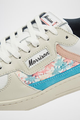 Baskets plateformes en cuir Fame - Bleu clair