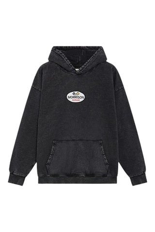 Sweat en jean à capuche Garage Hoodie - Noir