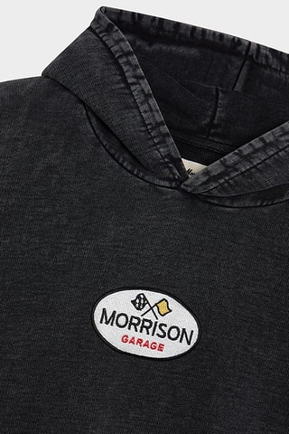 Sweat en jean à capuche Garage Hoodie - Noir