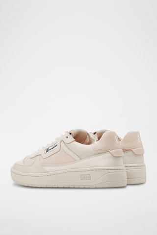 Baskets en cuir nappa Aura - Beige et rose poudré