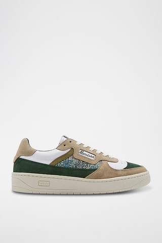 Baskets en cuir nappa nubuck Irish - Vert foncé