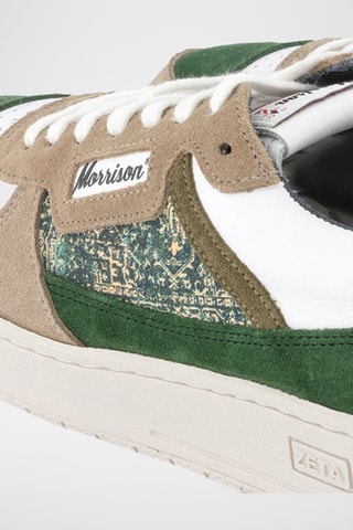 Baskets en cuir nappa nubuck Irish - Vert foncé