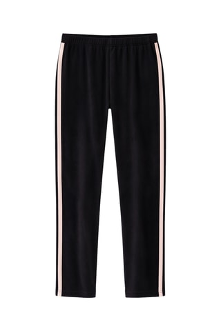 Pantalon en velours Rose bambou - Noir
