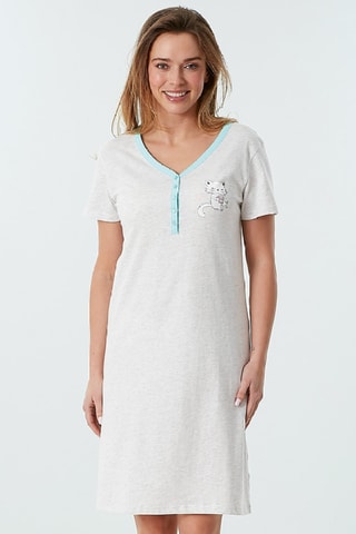 Chemise de nuit Reveil en fanfare - Gris chiné