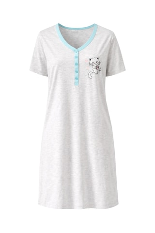 Chemise de nuit Reveil en fanfare - Gris chiné