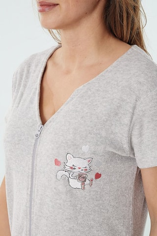 Chemise de nuit Reveil en Fanfare - Gris clair