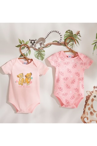 2 bodys Le Roi Lion - Rose