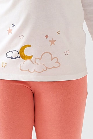 2 pyjamas Les Etoiles Lola - Blanc et corail