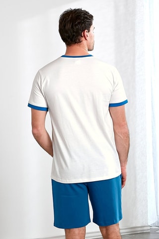 Pyjama Super Papa - Blanc et bleu roi