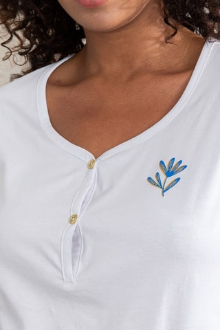 T-shirt Doux feuillage - Blanc