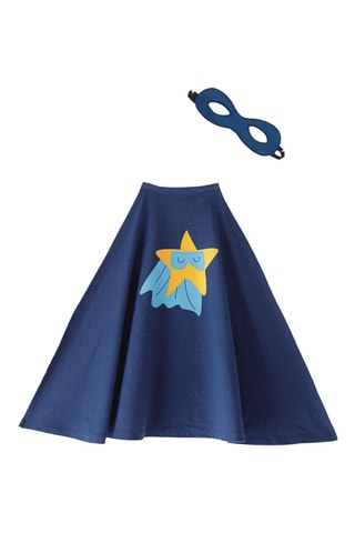 Cape et masque La Ligue Des Doudous Extraord - Bleu