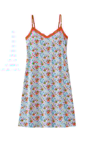 Nuisette - Horizons Fleuris -  Rouge et bleu cobalt