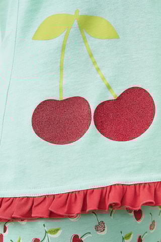 Pyjama  - Jolies Cerises -  Vert d’eau