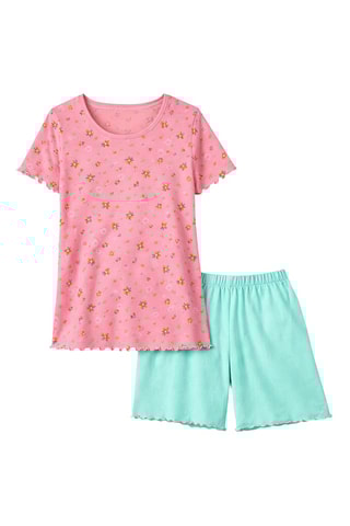 Pyjama  - Fleurs De Jazz -  Rose et turquoise
