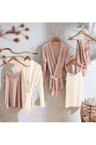 Caraco  - Les Poudres Ivoire/Beige Rose -  Vieux rose