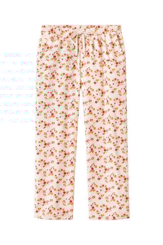 Pantalon  - Eclats De Jardin -  Ecru et orange