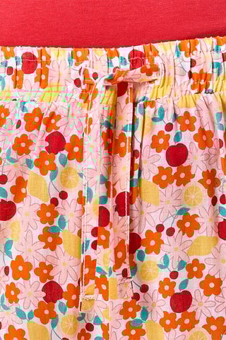 Pantalon  - Eclats De Jardin -  Ecru et orange