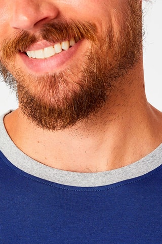 Pyjama  - Super Papa -  Gris chiné et bleu nuit