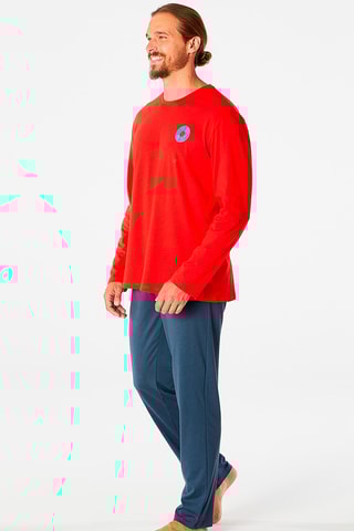 Pyjama  - Au Son Du Vinyl -  Rouge et bleu marine 