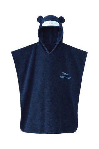 Cape de bain à capuche  - La Tete Dans Les Etoiles - Bleu marine