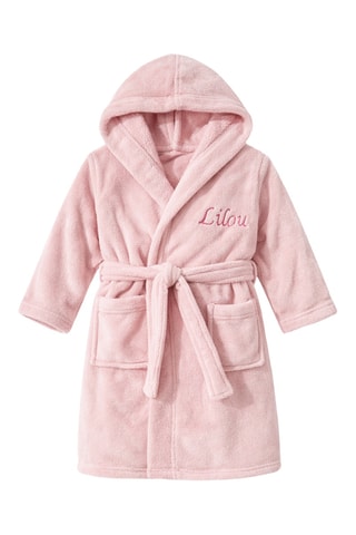 Robe de chambre à capuche - Tout Doux - Rose poudré