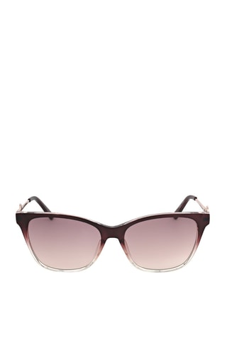 Lunettes de soleil femme - Catégorie 2 - Guess Factory - Blanc, marron, rose et argenté
