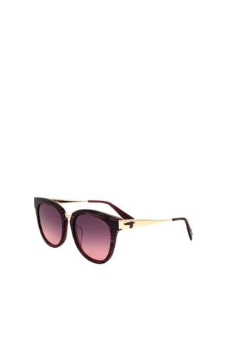 Lunettes de soleil femme - Catégorie 3 - Trussardi - Doré et marron