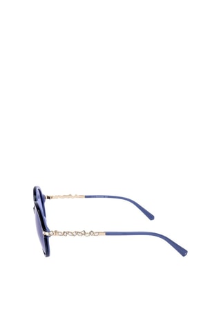 Lunettes de soleil ornées de cristaux Swaroski femme - Catégorie 2 - Swarovski - Blanc, bleu et doré