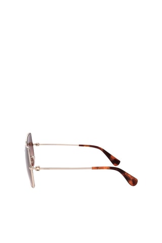 Lunettes de soleil femme - Catégorie 3 - MaxMara - Noir, marron et doré