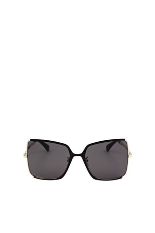 Lunettes de soleil femme - Catégorie 3 - MaxMara - Noir et doré
