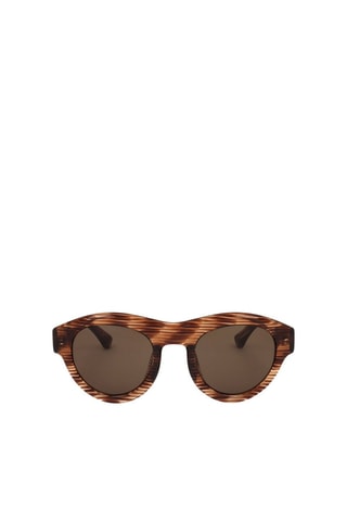 Lunettes de soleil femme - Catégorie 3 - Dries Van Noten by Linda Farrow - Marron