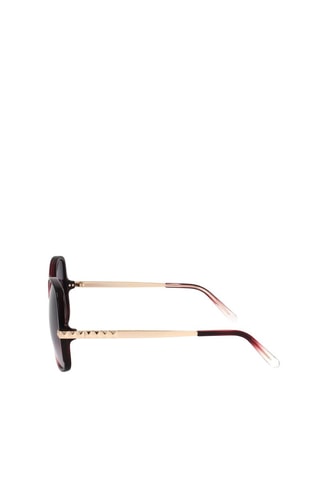 Lunettes de soleil femme - Catégorie 2 - Matthew Williamson by Linda Farrow - Doré et rouge