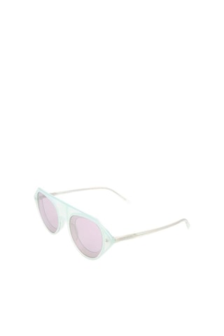 Lunettes de soleil homme Catégorie 1 - Menthe et transparent - Blanc
