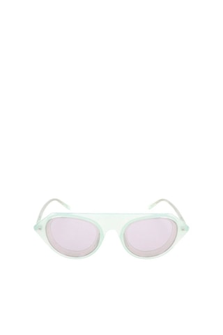 Lunettes de soleil homme Catégorie 1 - Menthe et transparent - Blanc